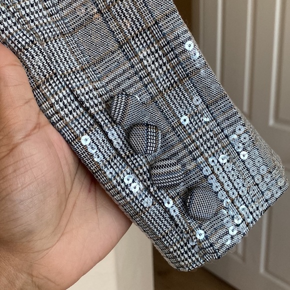 Jason Wu checked double breasted sequin blazer Size Small - Picture 5 of 5
